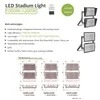 Hochhelligkeitsflutbeleuchtung für den Außenbereich 1000W 1200W LED-Stadionlicht