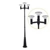 Landschaftliche öffentliche Laternenpfahl-Oberseite integrierte 15W Solar-LED-Gartenleuchte