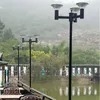 Landschaftliche öffentliche Laternenpfahl-Oberseite integrierte 15W Solar-LED-Gartenleuchte