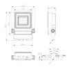 Wasserdichter PIR-Sensor Arbeitsflutlichtstrahler 10W/20W/30W/50W/100W LED Flutlichtstrahler