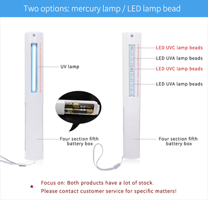 LICHT-Sterilisator des Portable-4 UVdes watt-LED, Handuvlicht-Sterilisations-Trockenbatterie-Energie