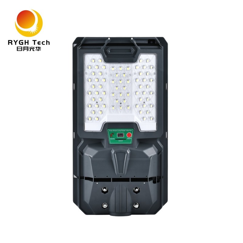 Hochwertige 5050 LED-Chips Integrierte Solar-LED-Straßenleuchte 10W mit Lichtsteuerung, Fernbedienung und Radar-Induktion